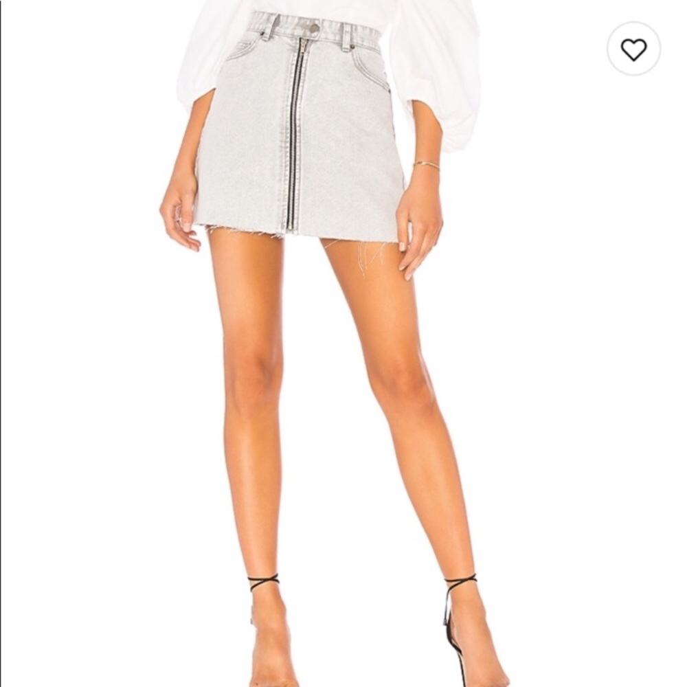 Dr. Denim Light Grey Wash Skirt